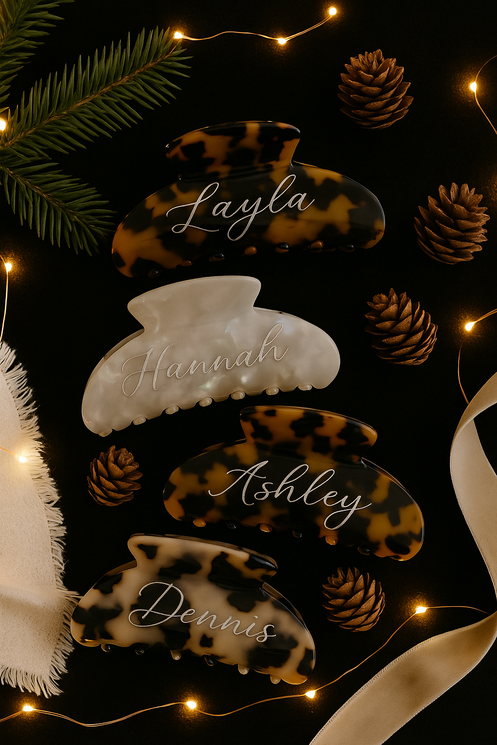 Hand Engraved Hair Clip