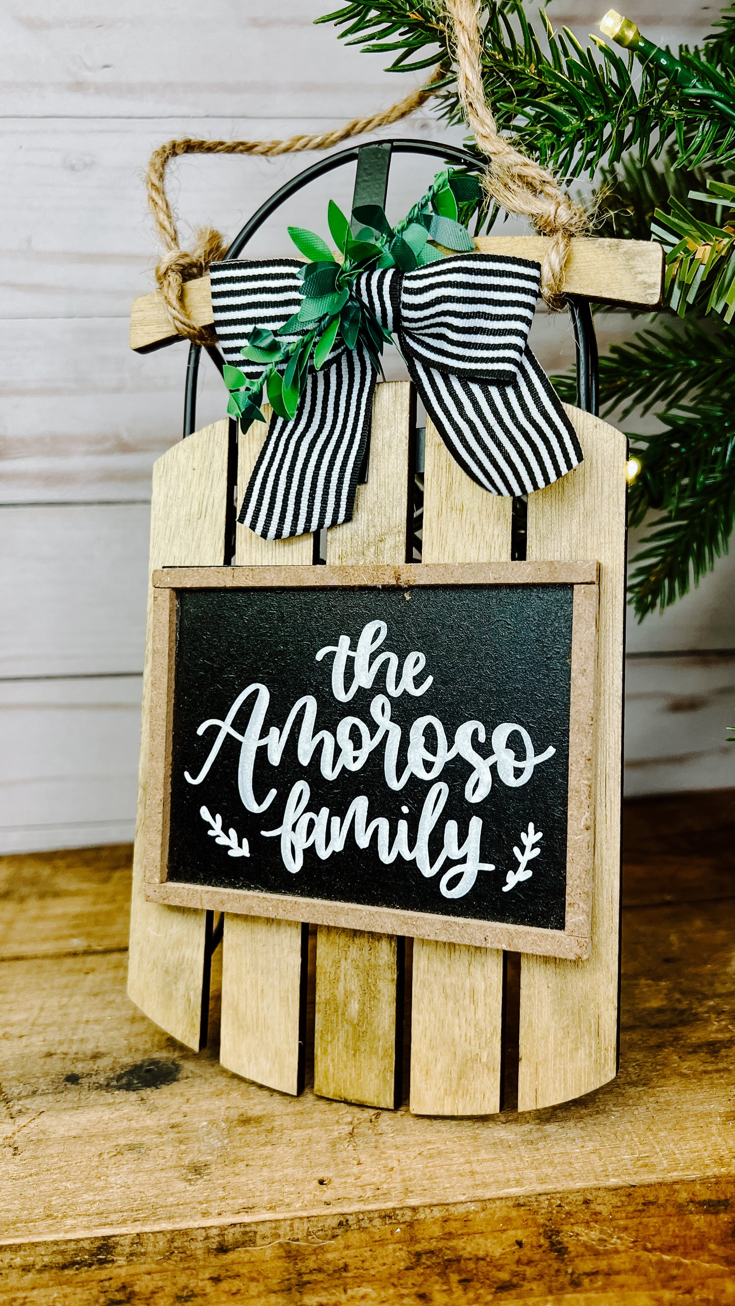 Holiday Collection - Wooden Sled