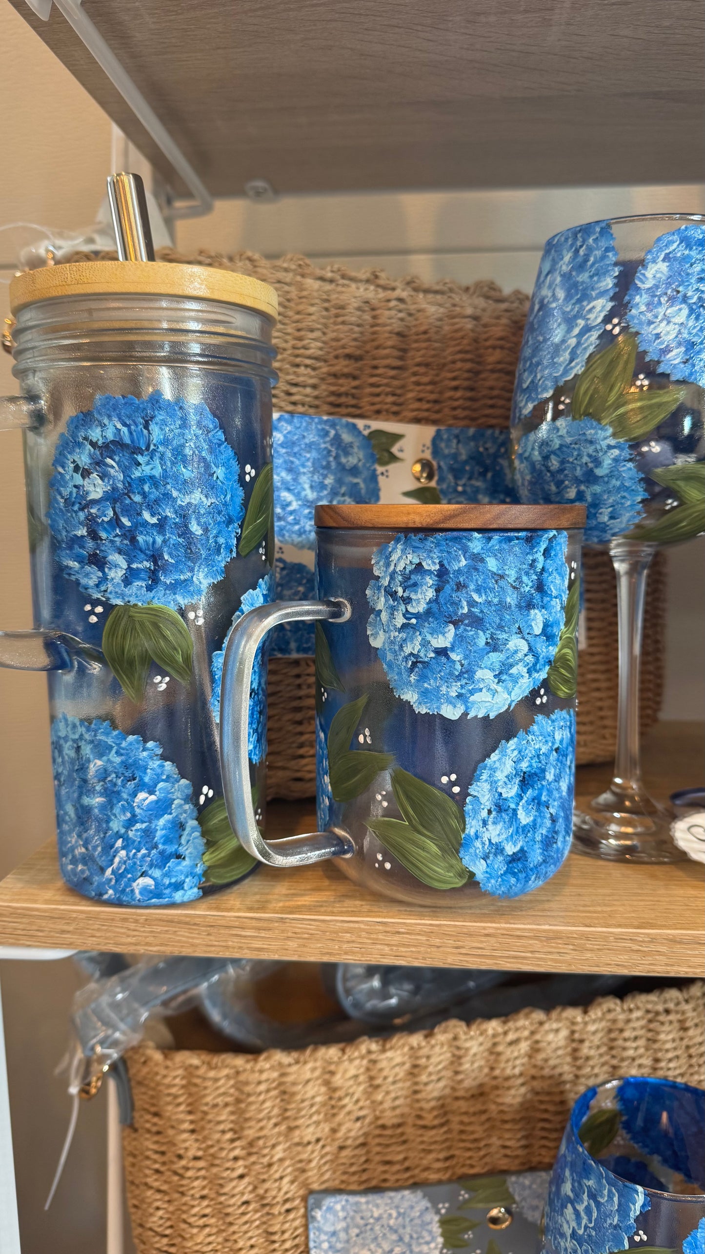 Hydrangea Collection- Hand Painted Mugs