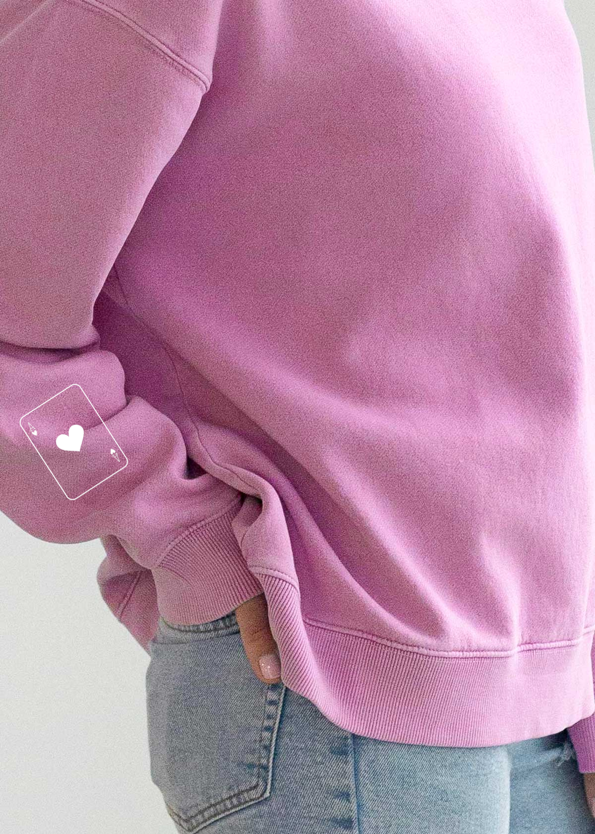 Pink Mock-Neck Sweatshirt