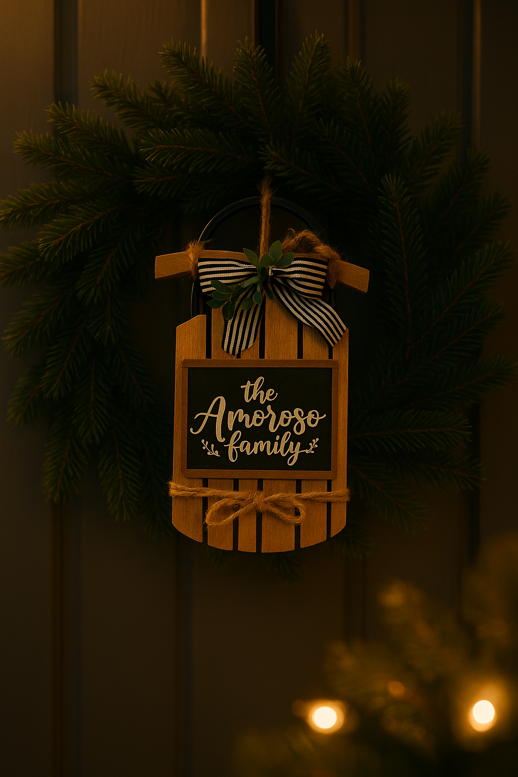 Holiday Collection - Wooden Sled