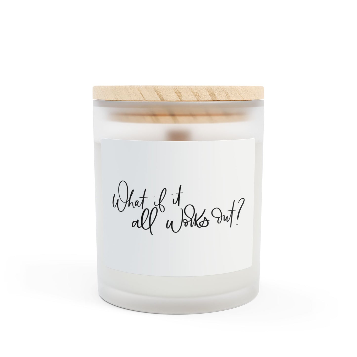 Frosted Glass Candle, 11oz