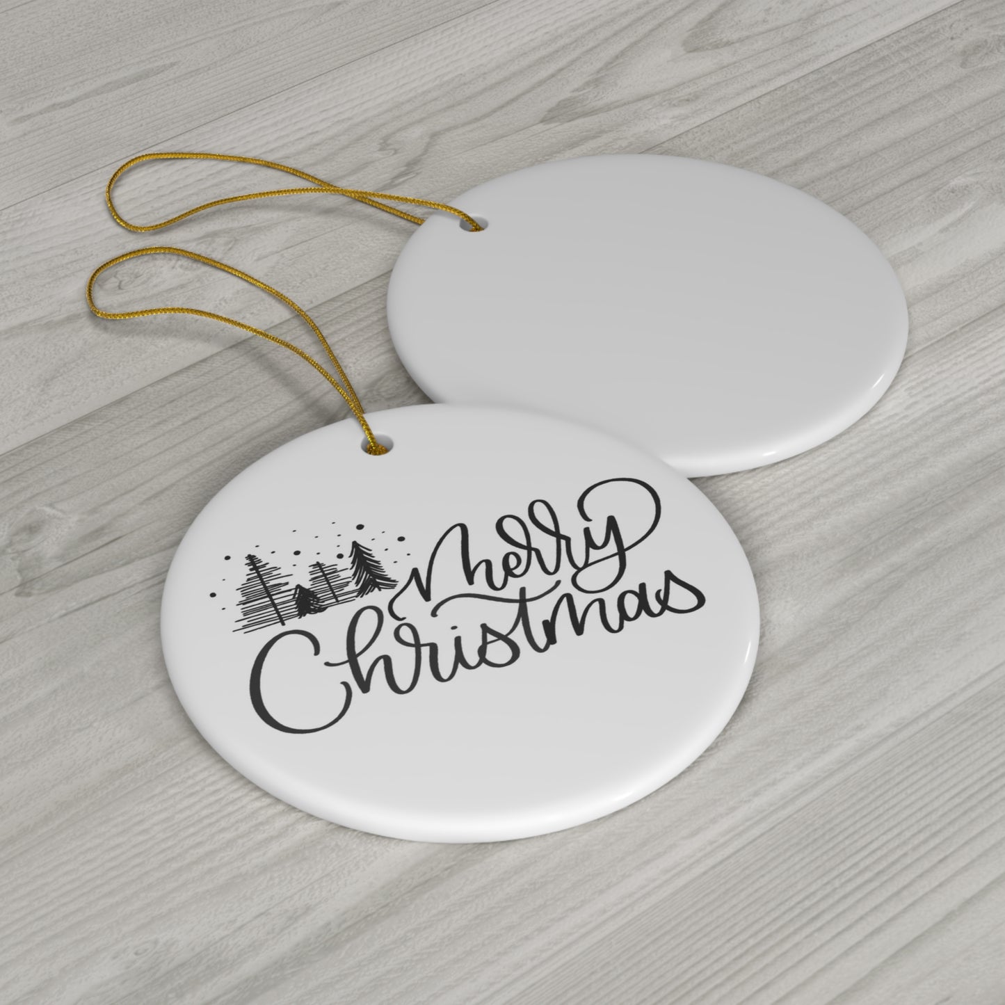 Holiday Collection - Merry Christmas Ceramic Ornament