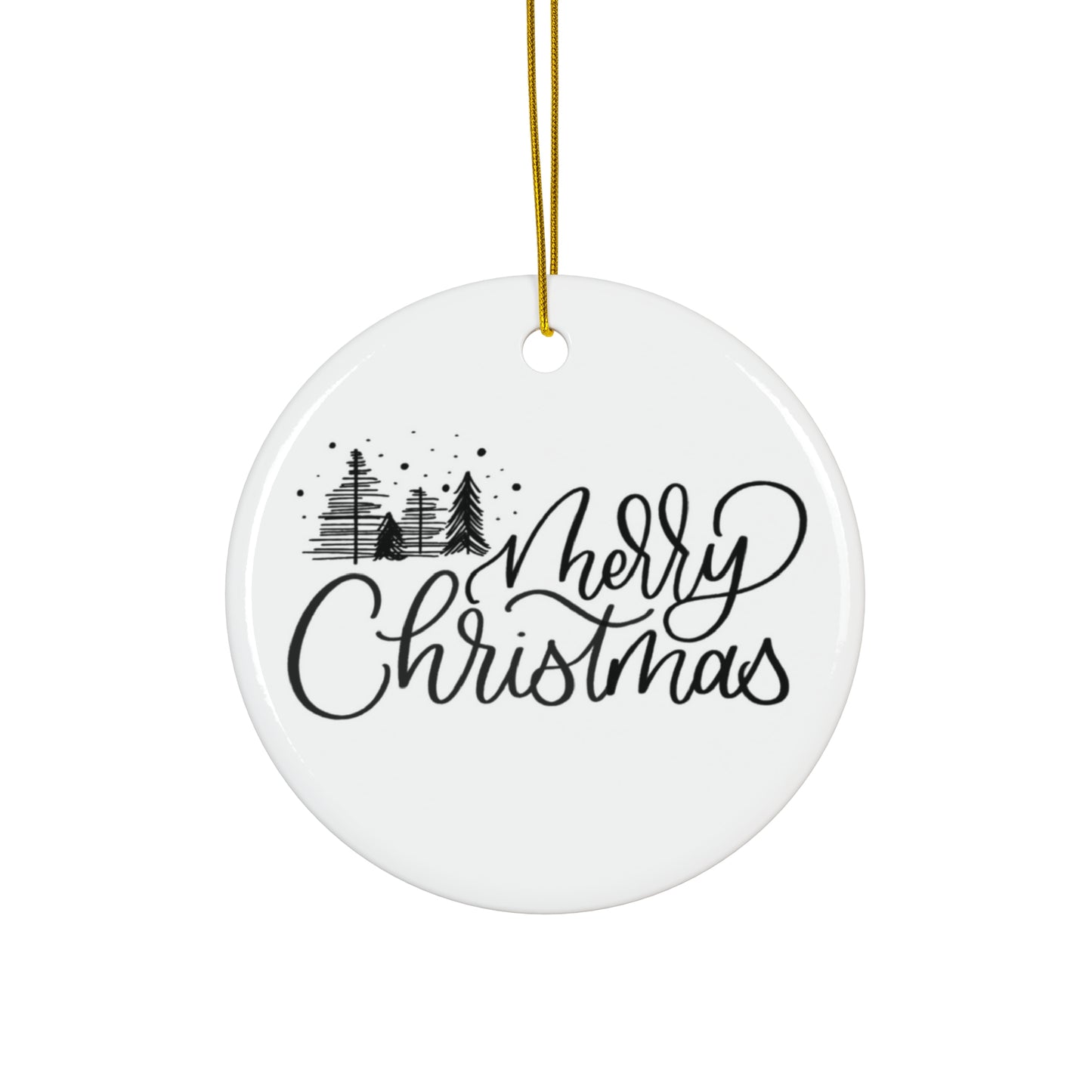 Holiday Collection - Merry Christmas Ceramic Ornament