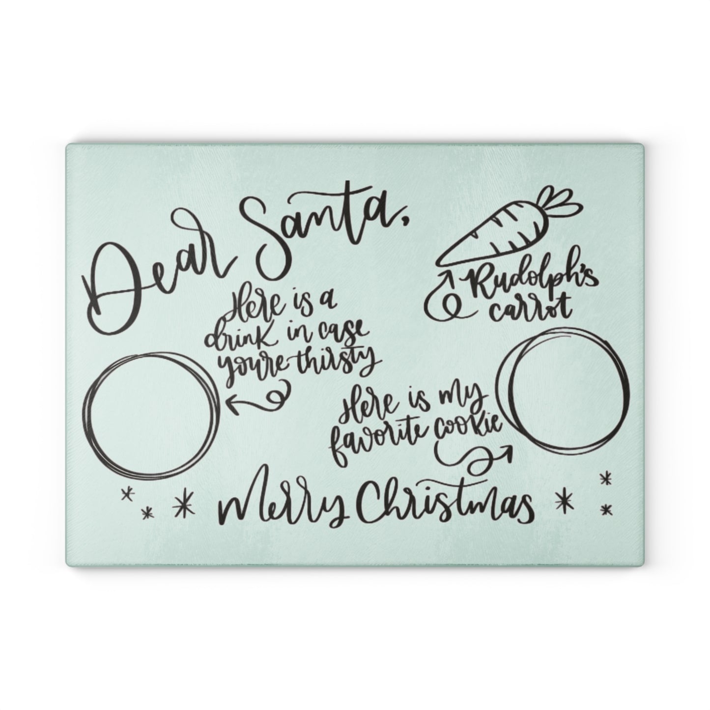 Holiday Collection - Santa Glass Cutting Board