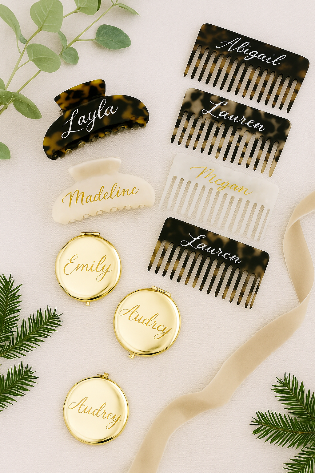 Hand Engraved Hair Clip