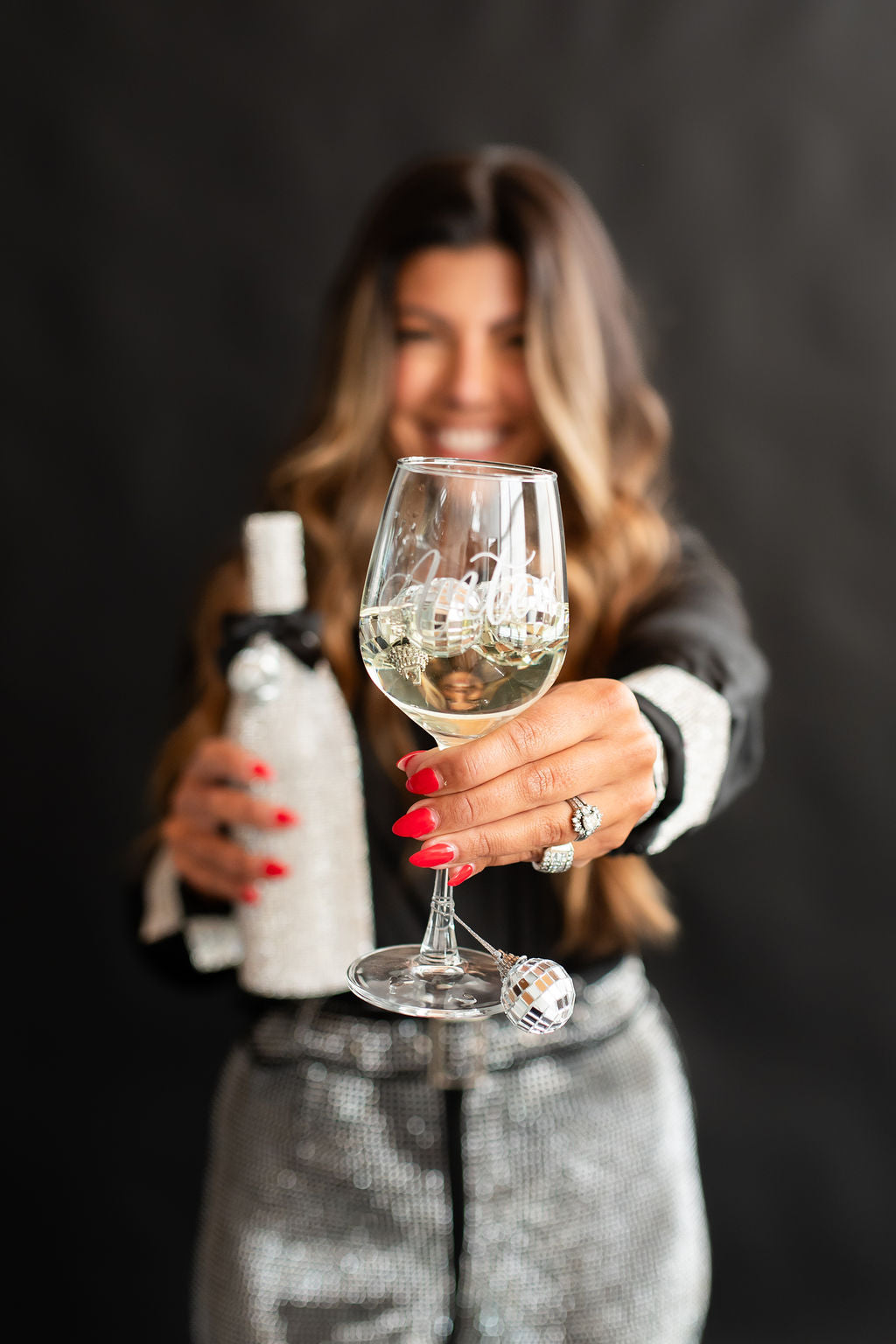 Hand Engraved Wine Glass - stem + stemless