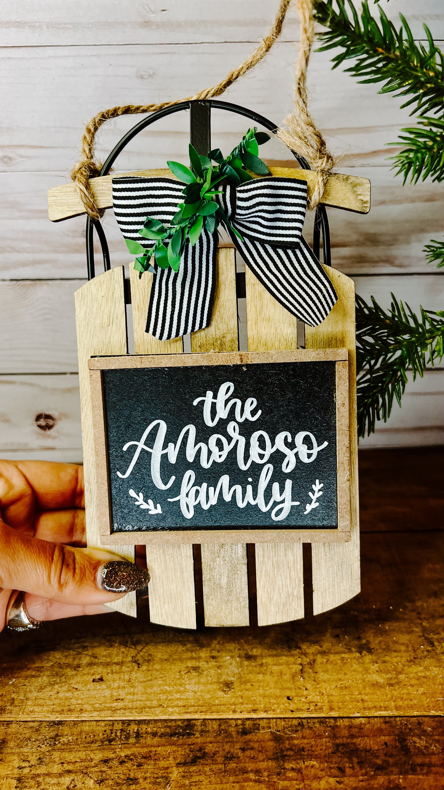 Holiday Collection - Wooden Sled