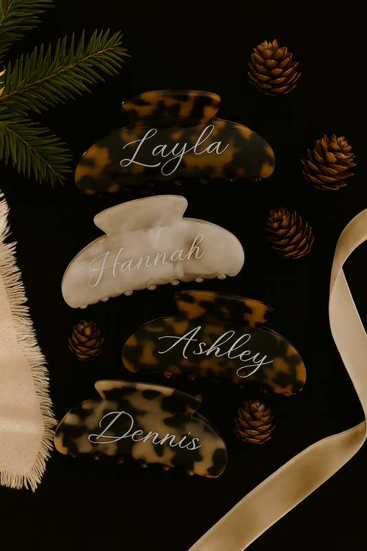 Hand Engraved Hair Clip