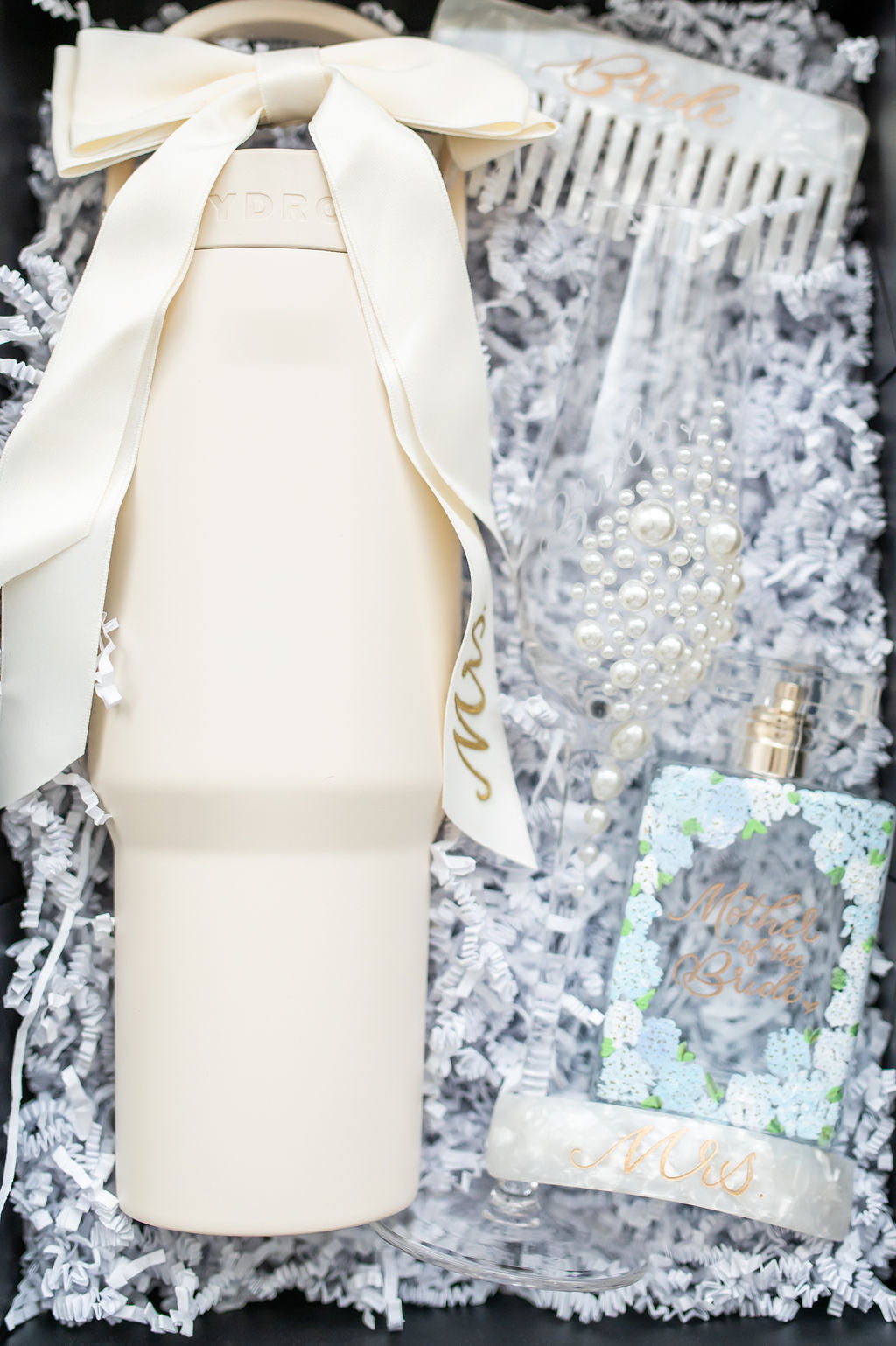 Hand Painted Hydrangea Perfume Bottle