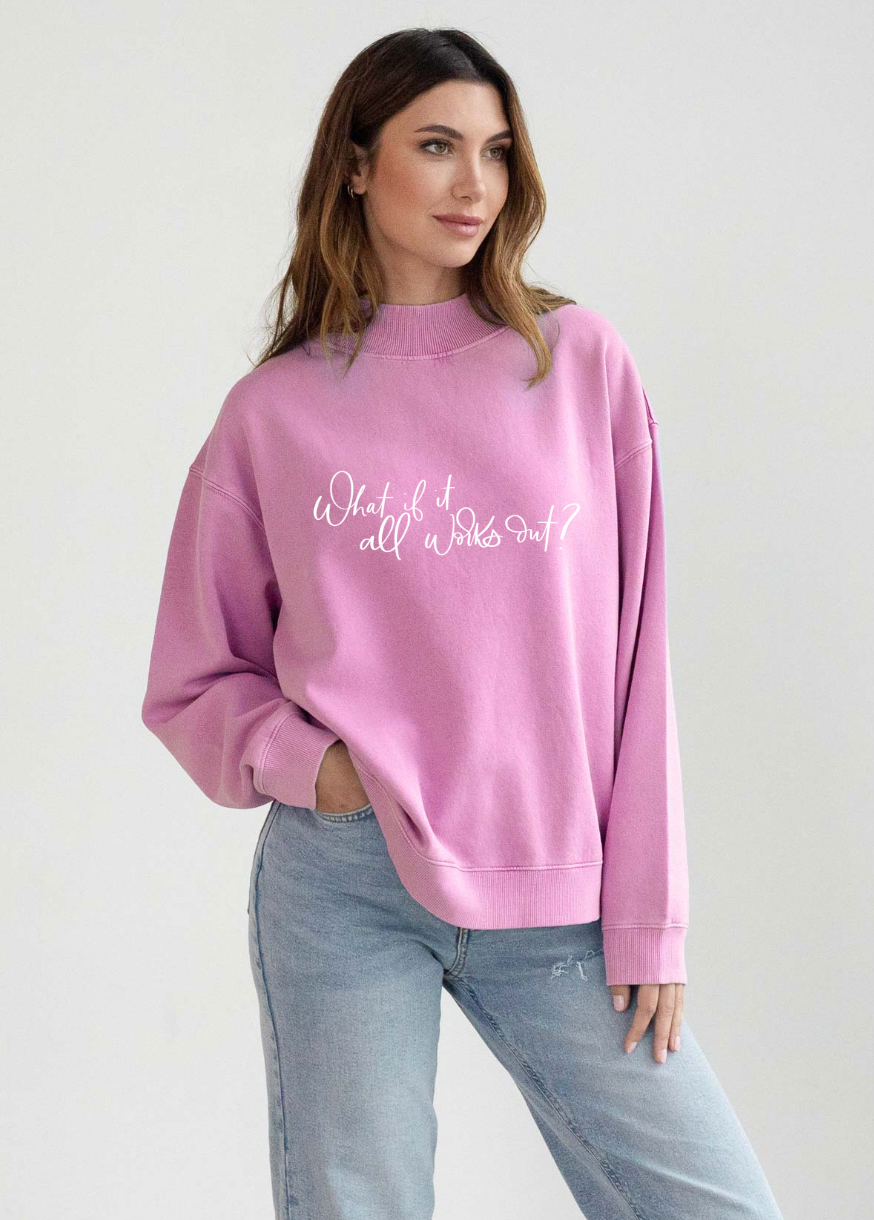 Pink Mock-Neck Sweatshirt (PREORDER 2/3)