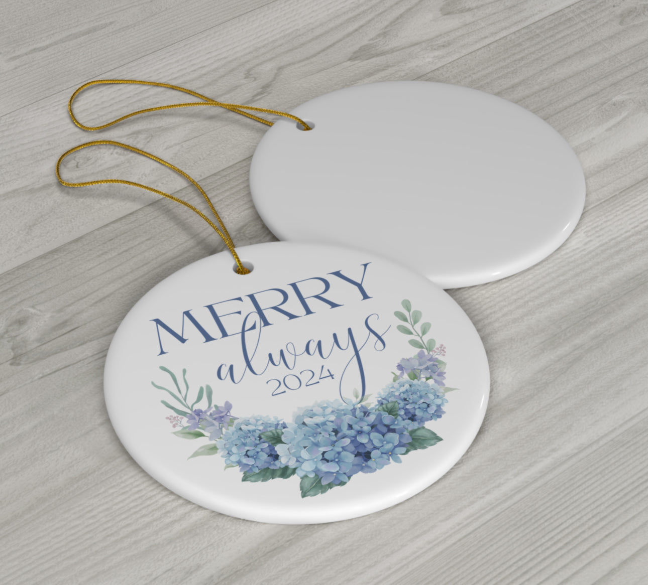 Holiday Collection - Hydrangea Ceramic Ornament