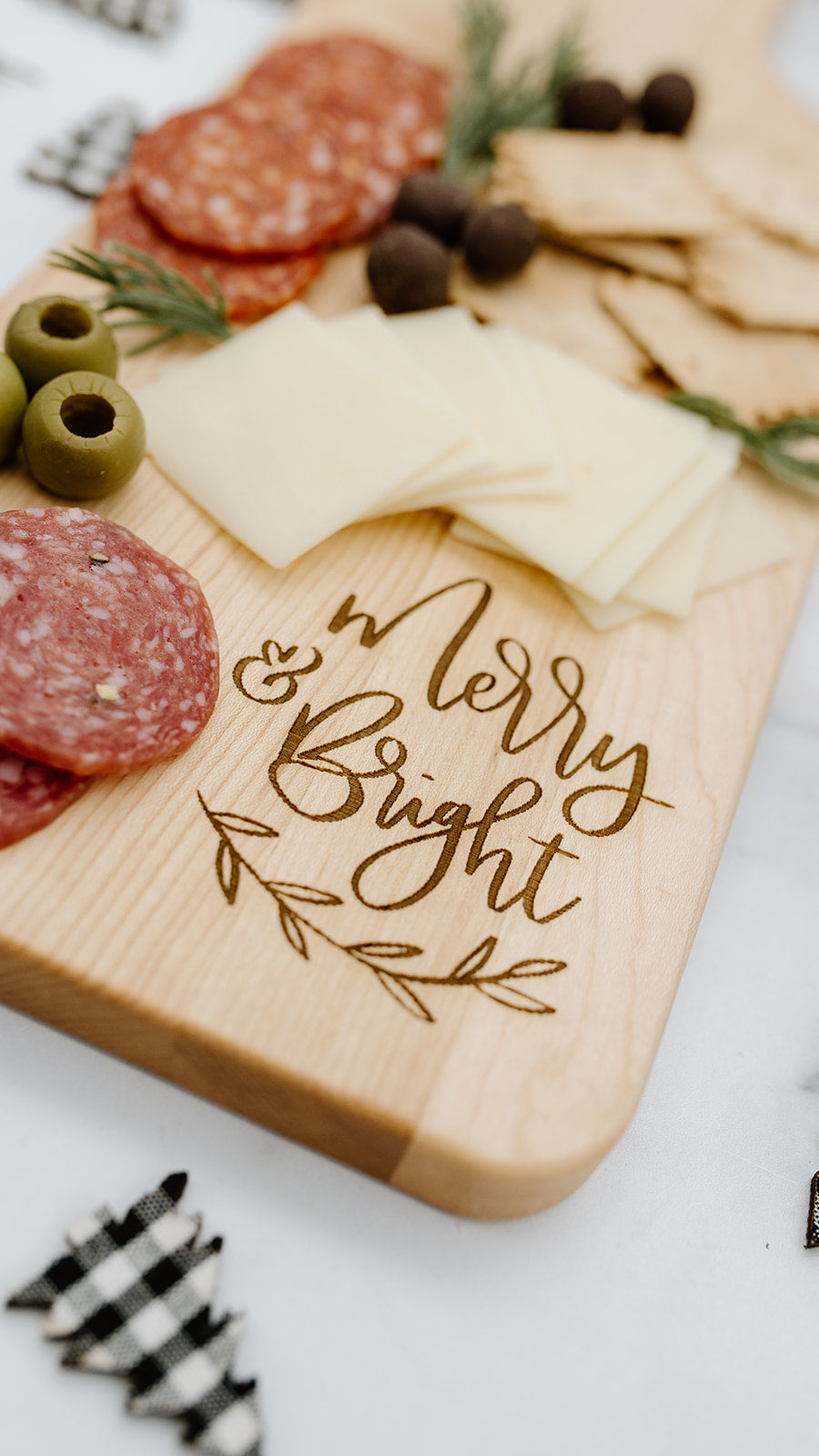 Holiday Collection - Cutting Board Merry + Bright