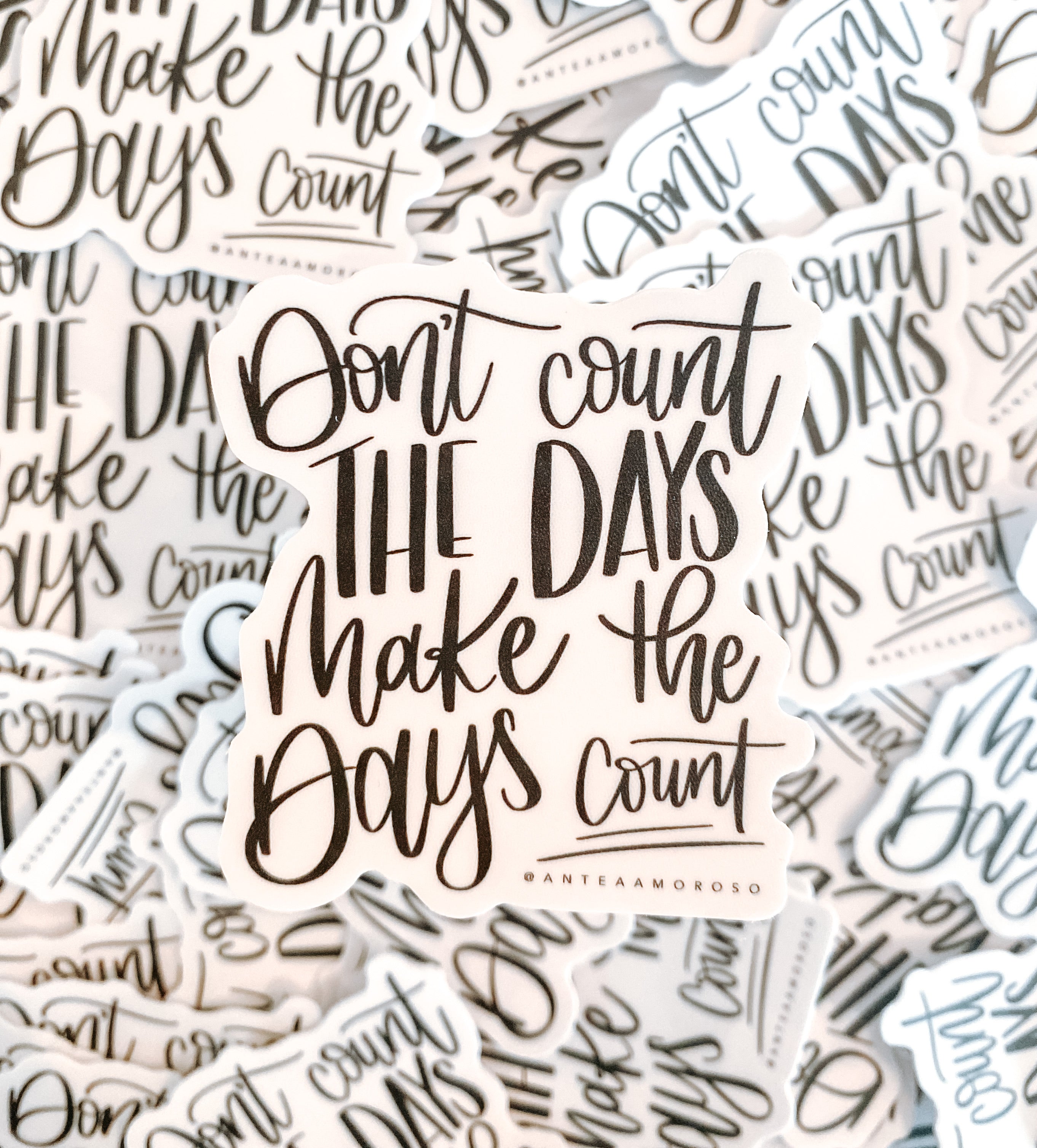 Counting Days Sticker Vinyl Sticker - Don't Count the Days – Antea Amoroso Design