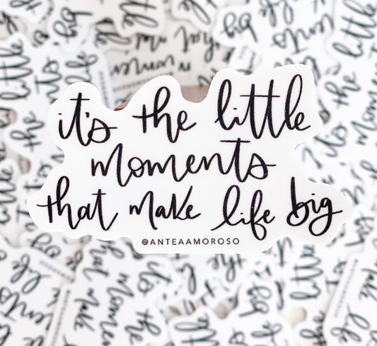 Vinyl Sticker - It’s The Little Moments